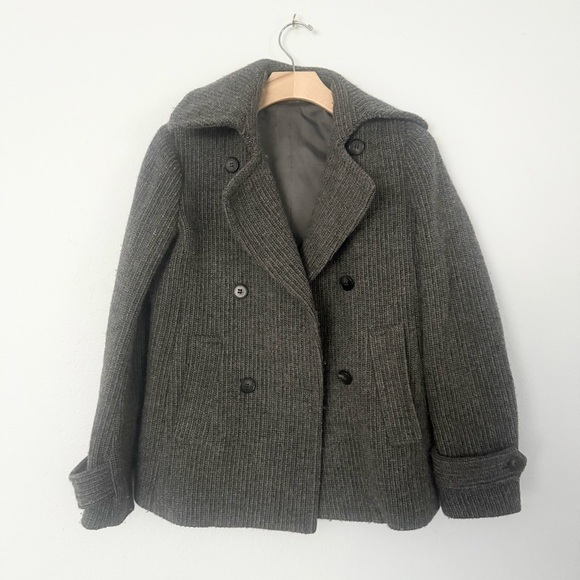 theory Knit Fabric Double Pea Coat Outerwear Autumn/Winter M